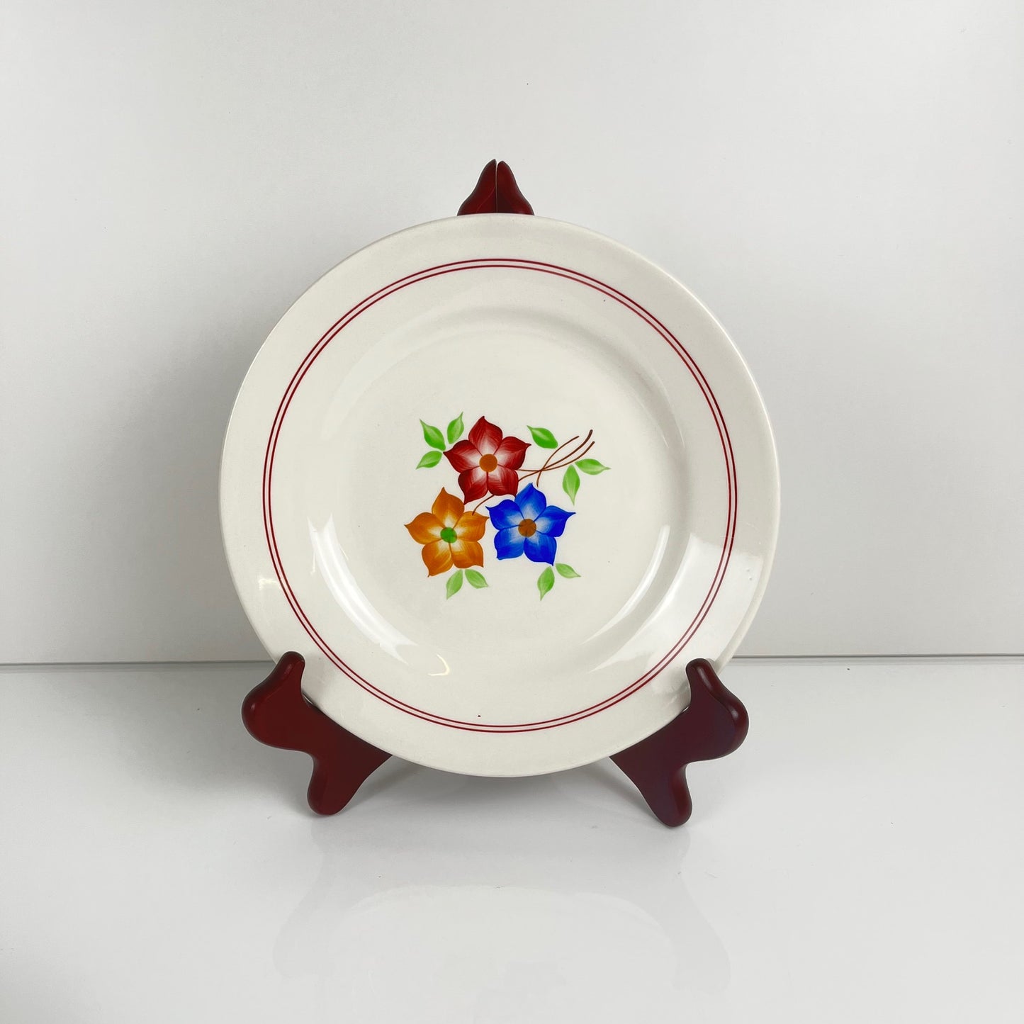 Set de 6 assiettes à dessert "La ruche", Moulins des loups, XXe