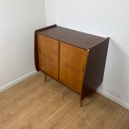 Vintage wooden shoe cabinet, 1960