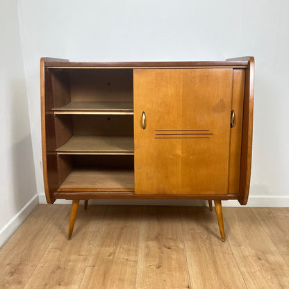 Vintage wooden shoe cabinet, 1960