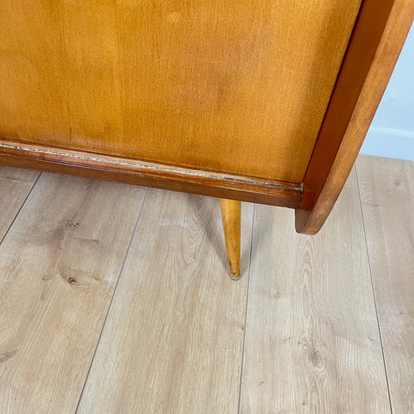 Vintage wooden shoe cabinet, 1960