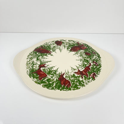 Plat animaux de la forêt, Edelkeramik, Grunstadt, milieu XXème