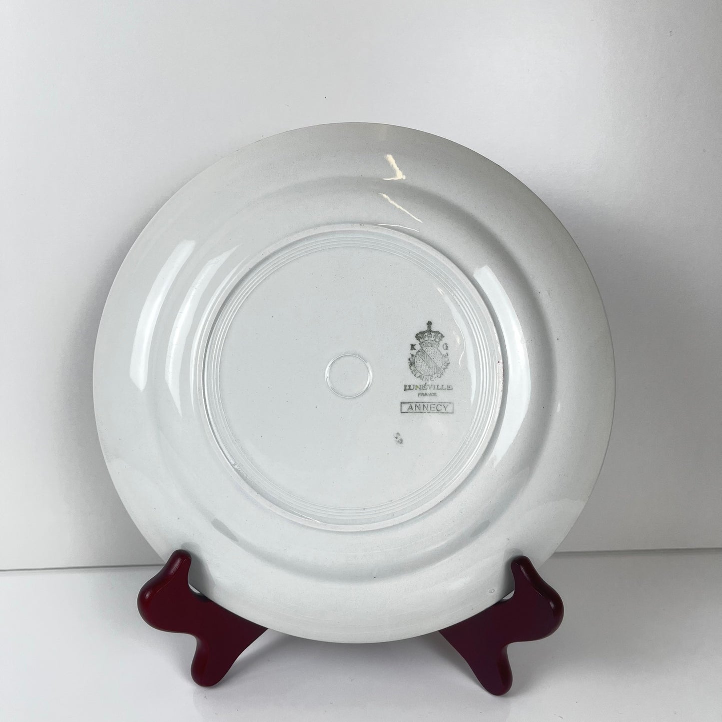 Set de 6 assiettes plates  "Annecy", KG Lunéville , XXème siècle