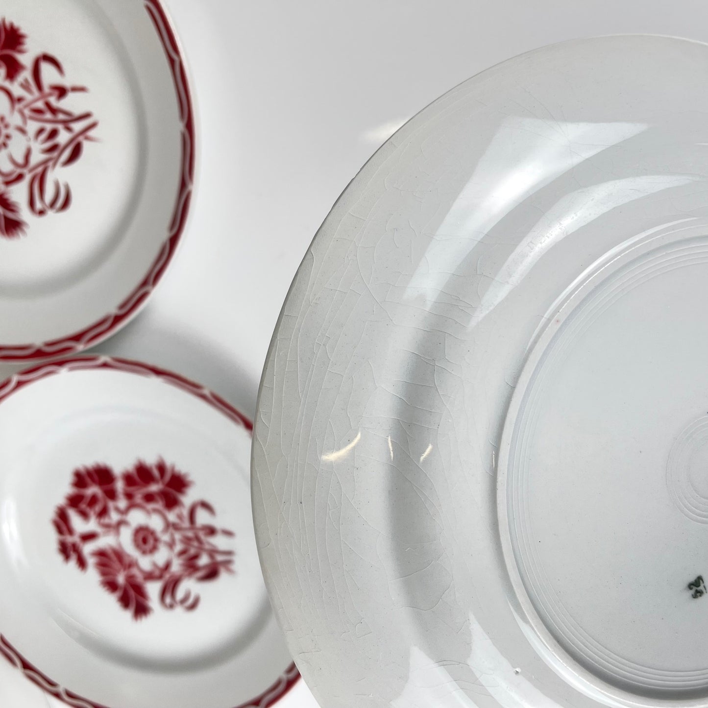 Set de 6 assiettes plates  "Annecy", KG Lunéville , XXème siècle