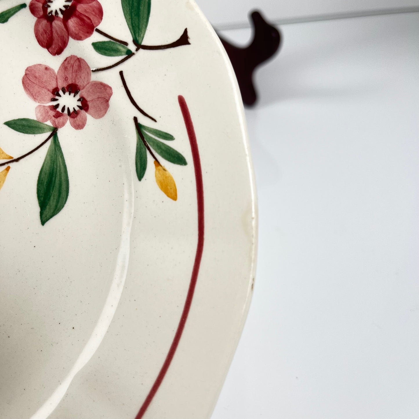 6 assiettes à dessert Sarreguemines "Bitche" , Fin XIXe- début XXe