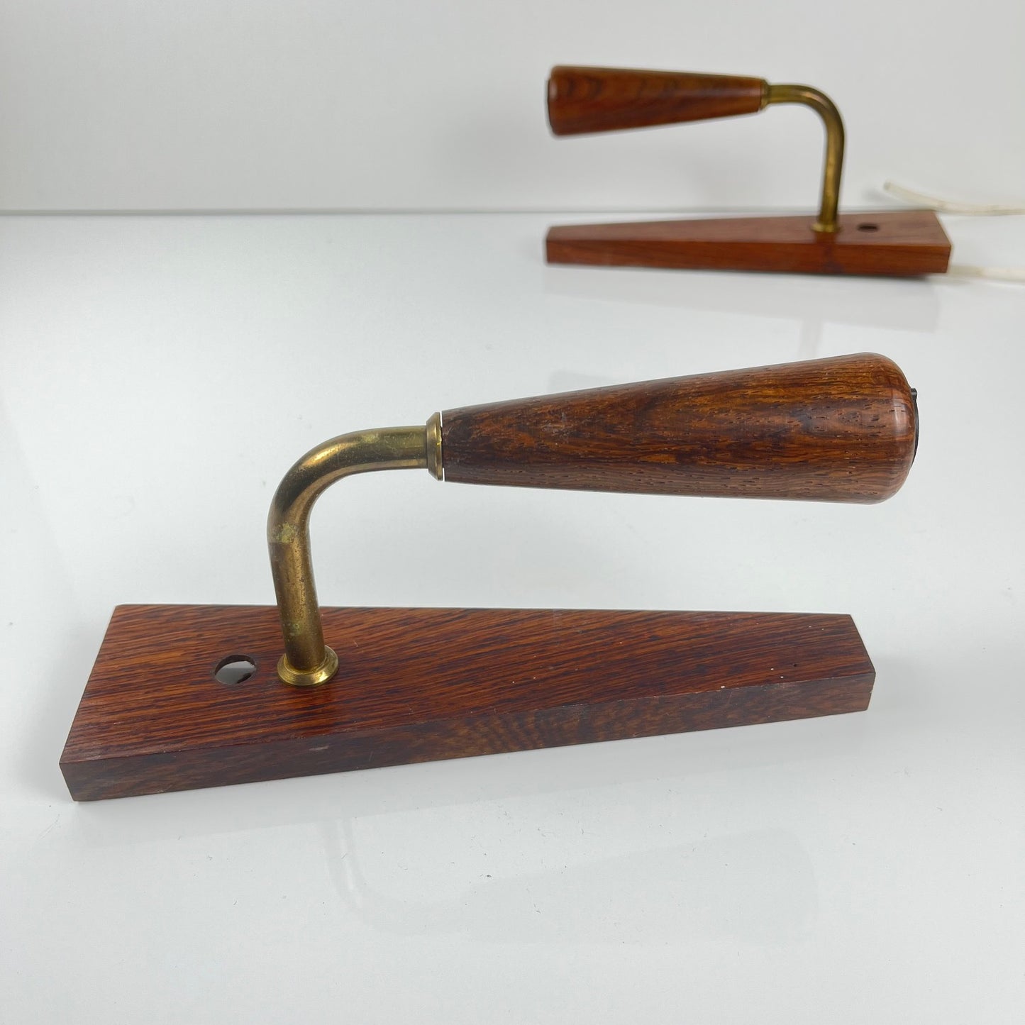 Pair of Danish rosewood wall sconces, 1960/70