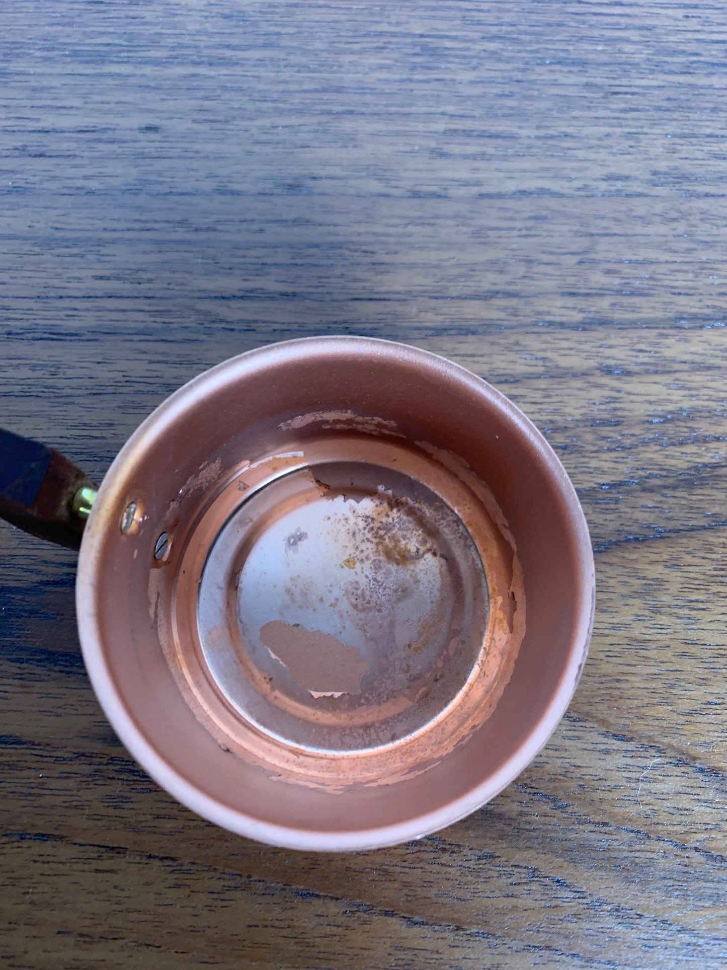 Set of 6 copper colored coffee cups by Schott & Gen Mains, 1970