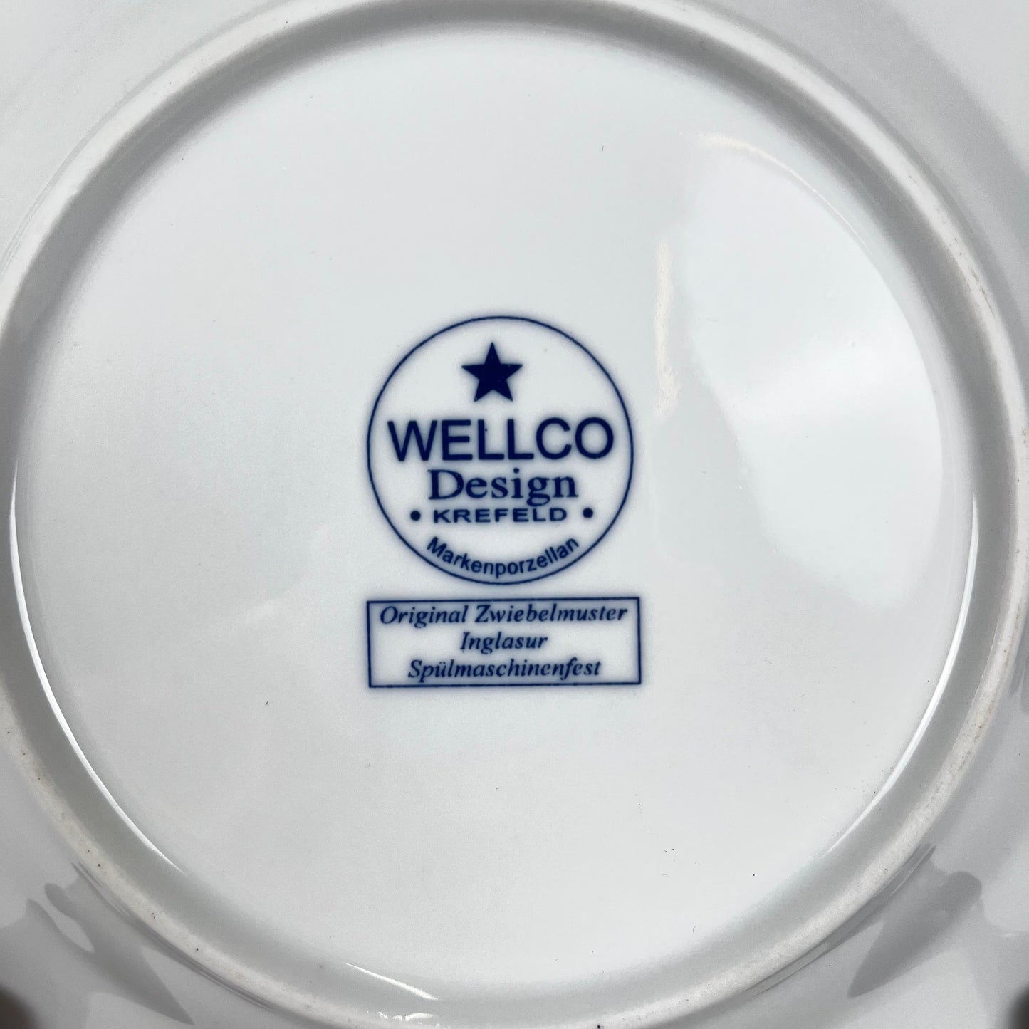 Set de 5 assiettes à dessert Motif oignon bleu par Wellco, porcelaine