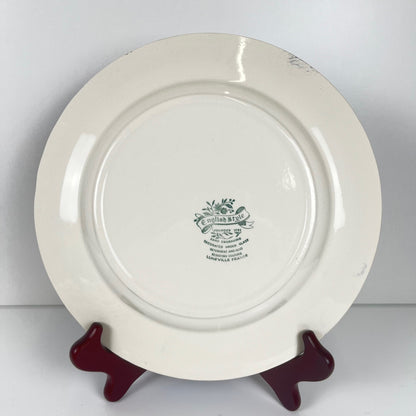 Set de 6 assiettes plates "English style" bleu, Lunéville