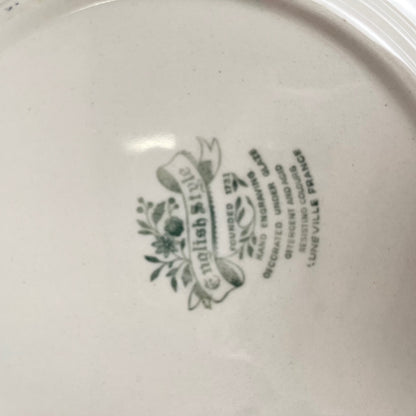 Set de 6 assiettes plates "English style" bleu, Lunéville