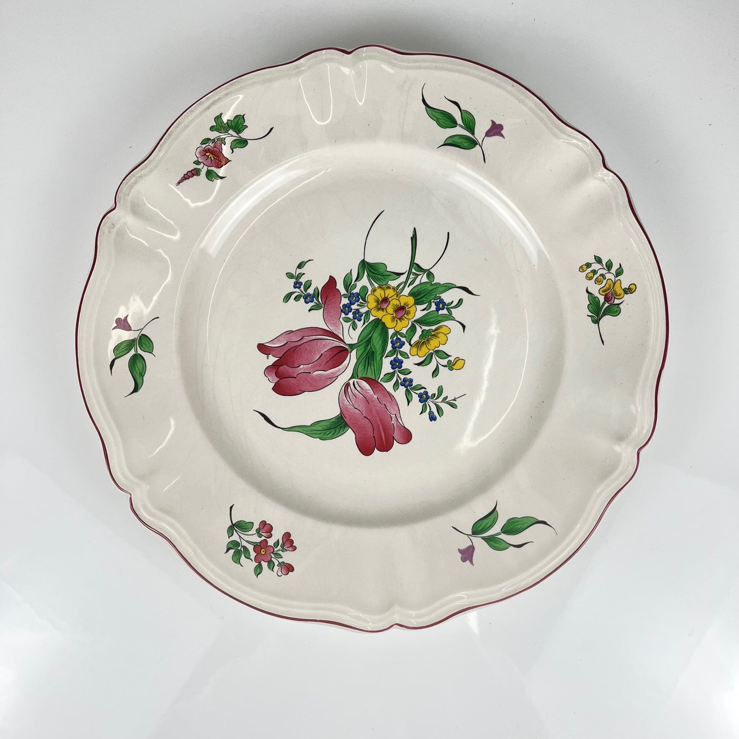 Plat à gateau modèle Réverbère par KG Lunéville