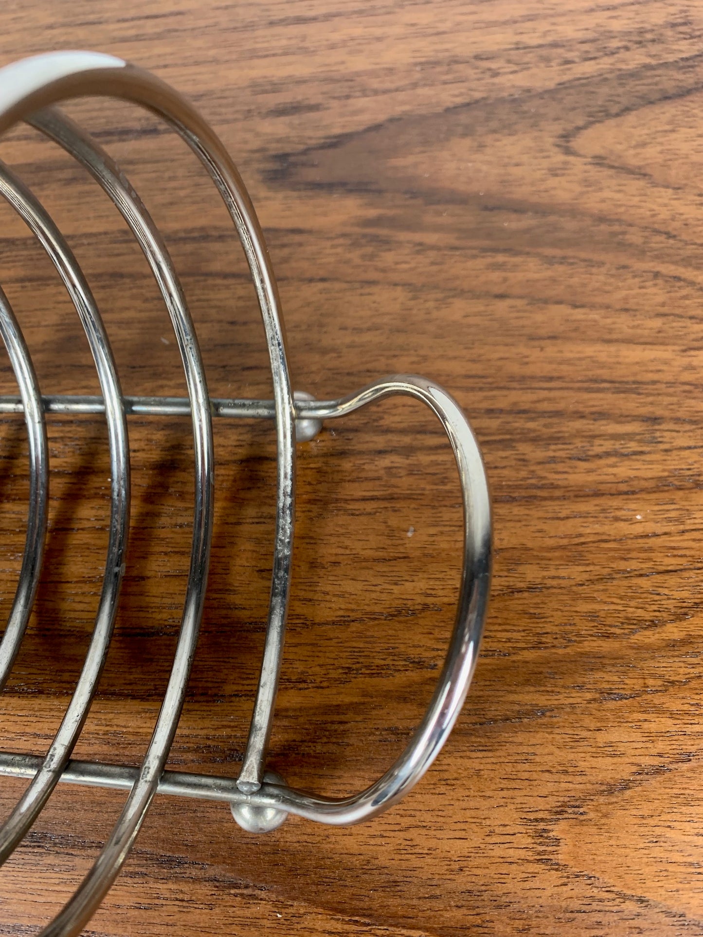 Vintage silver metal toast rack, 1970