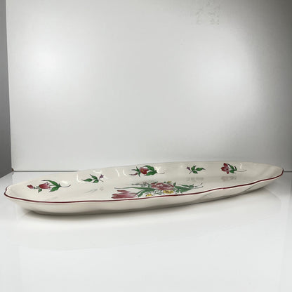 Grand plat à poisson modèle Réverbère par KG Lunéville