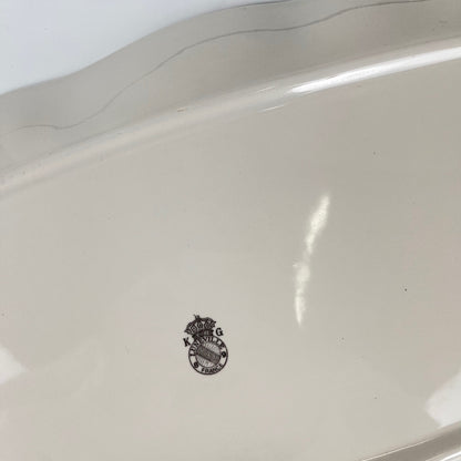 Grand plat à poisson modèle Réverbère par KG Lunéville