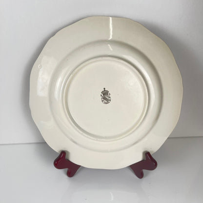 Set de 6 assiettes plates KG Lunéville, modèle Réverbère, B.E