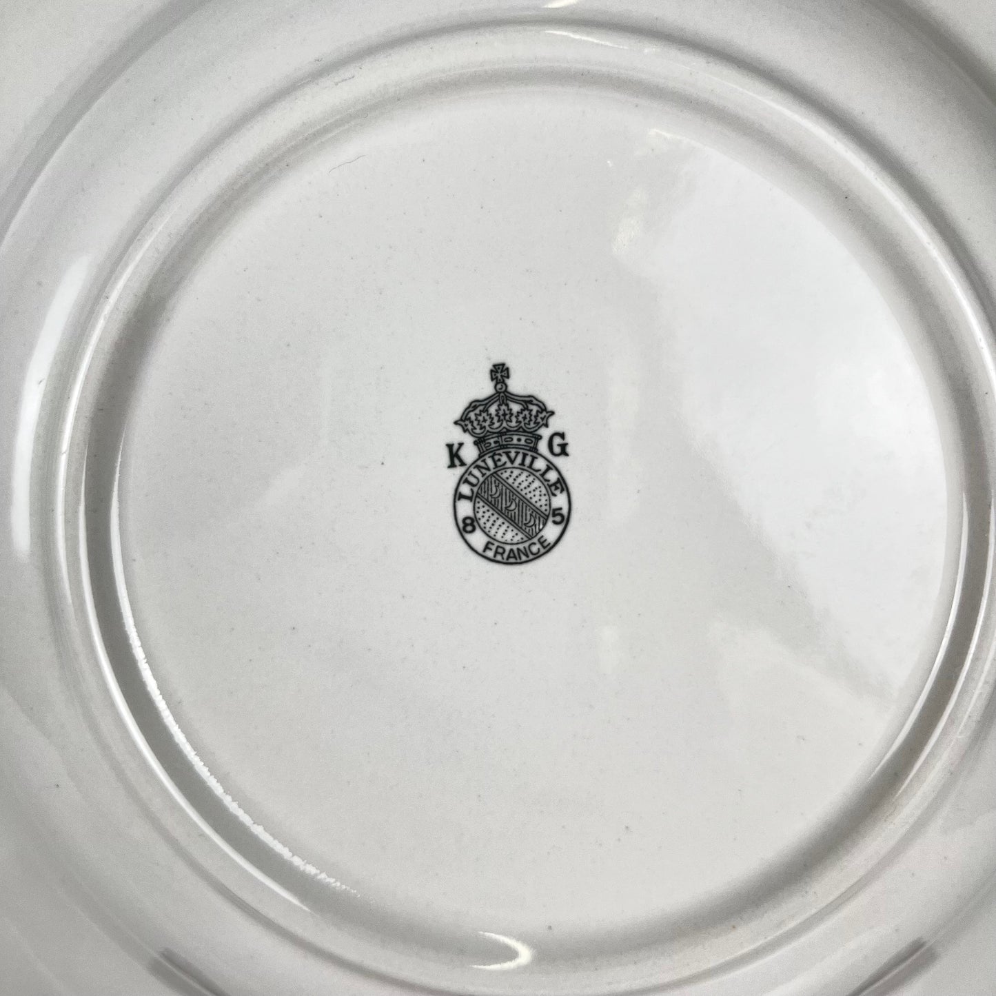 Set of 6 KG Lunéville "Réverbère" soup plates