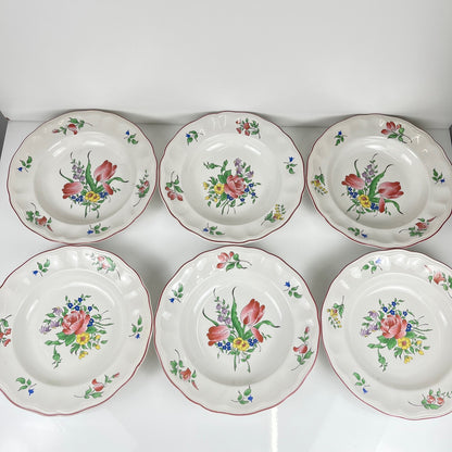 Set of 6 KG Lunéville "Réverbère" soup plates