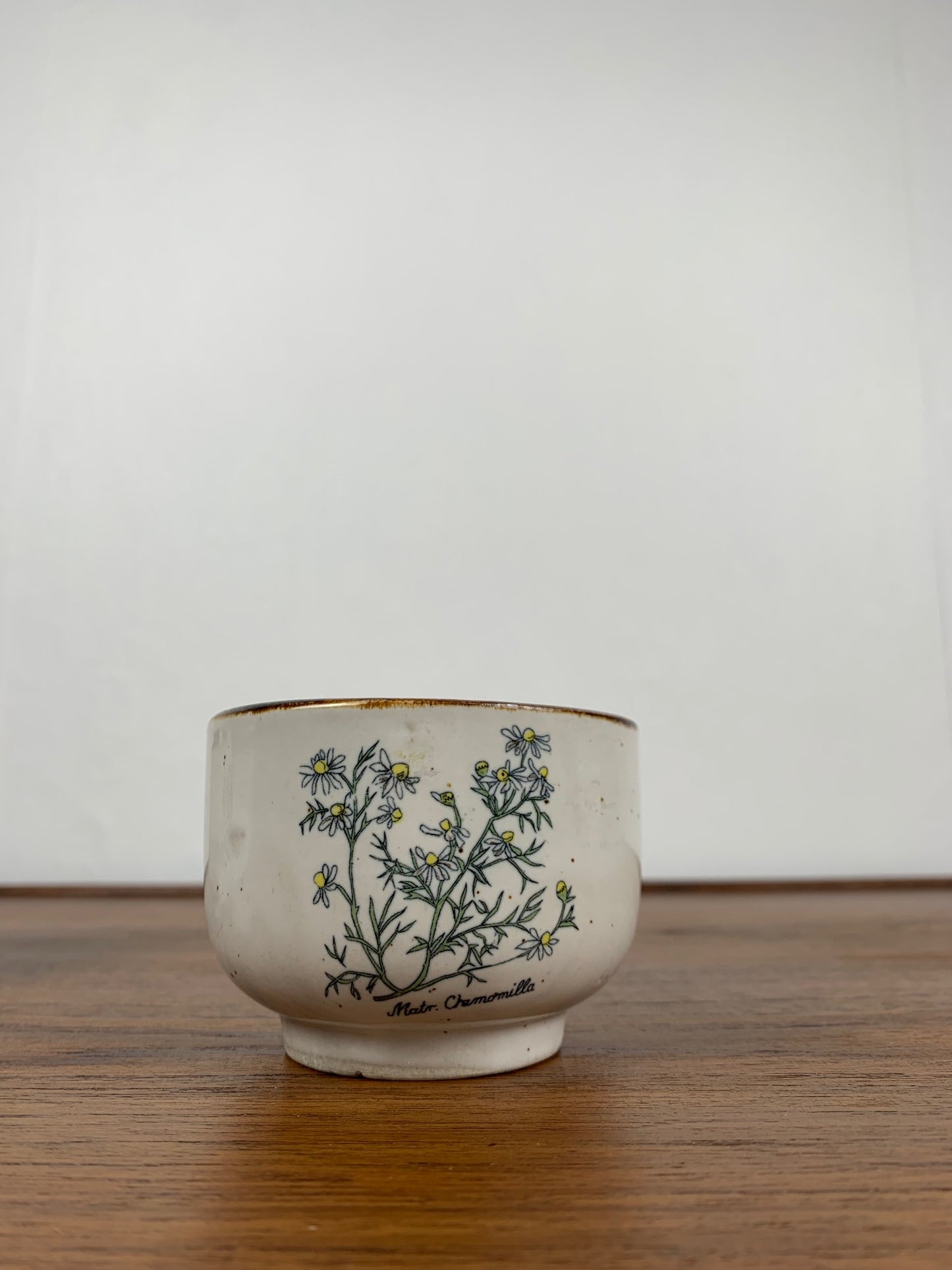 Set of 4 "herbarium" tea cups, 1960/70, ceramic