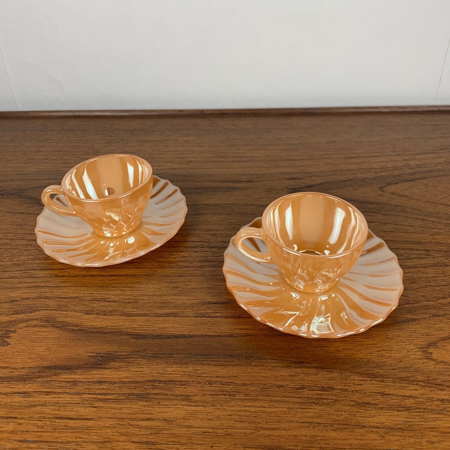 Set of 2 coffee cups with saucers 1950-60