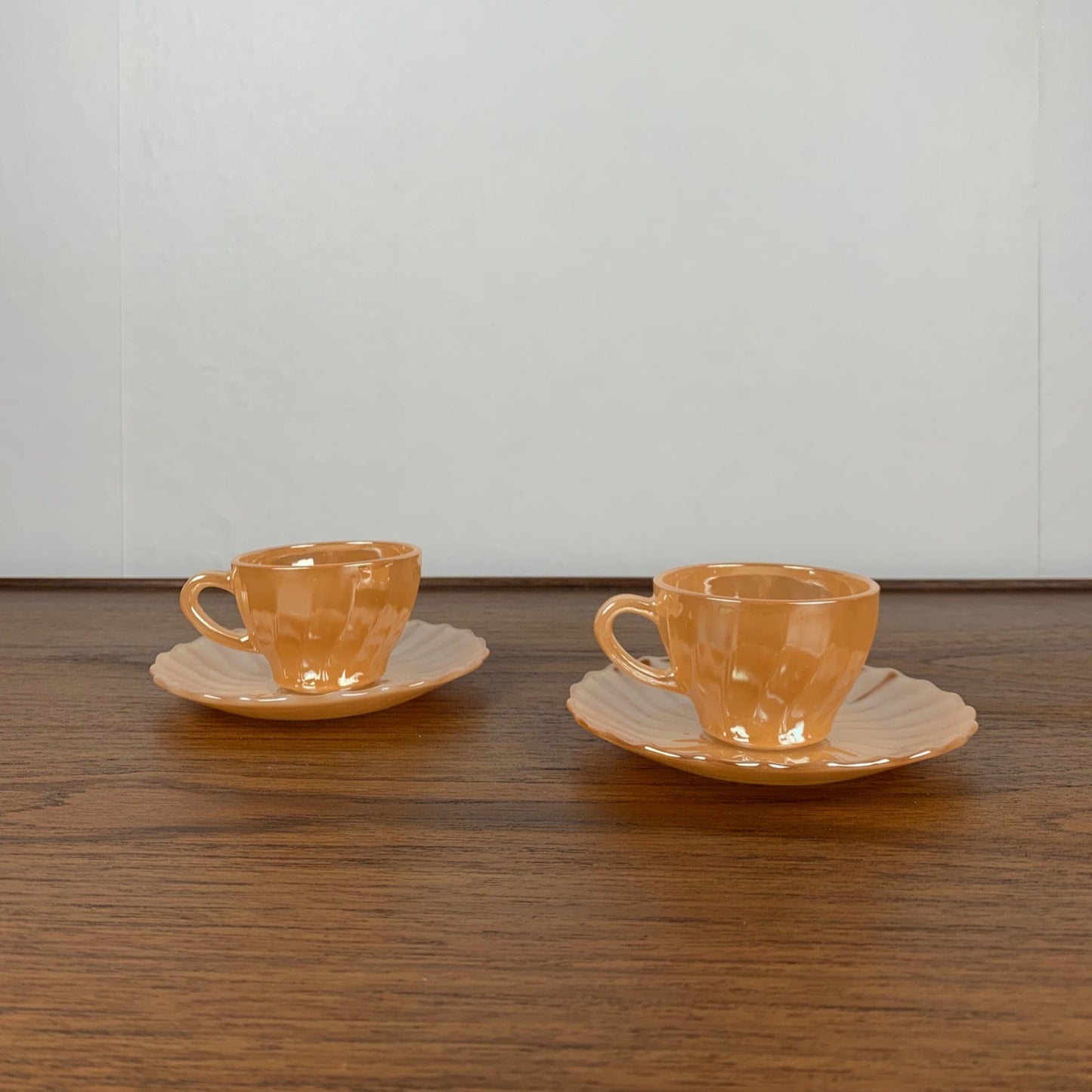 Set of 2 coffee cups with saucers 1950-60