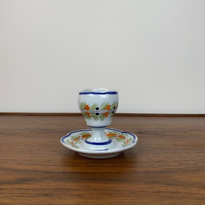 Henriot egg cup, Quimper France, hand painted