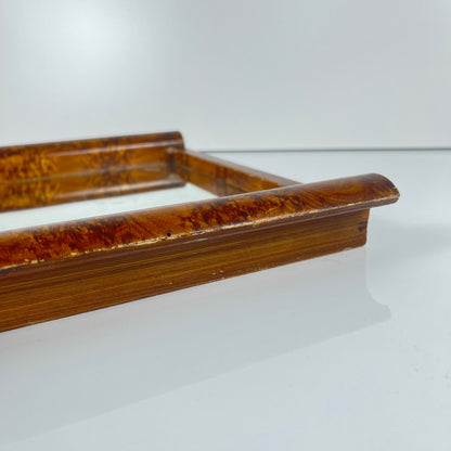 Petit plateau en placage de ronce, XXe siècle