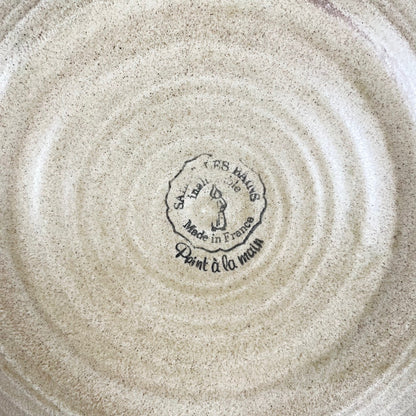 Set de 4 assiettes Salins avec liseré vert, XXe