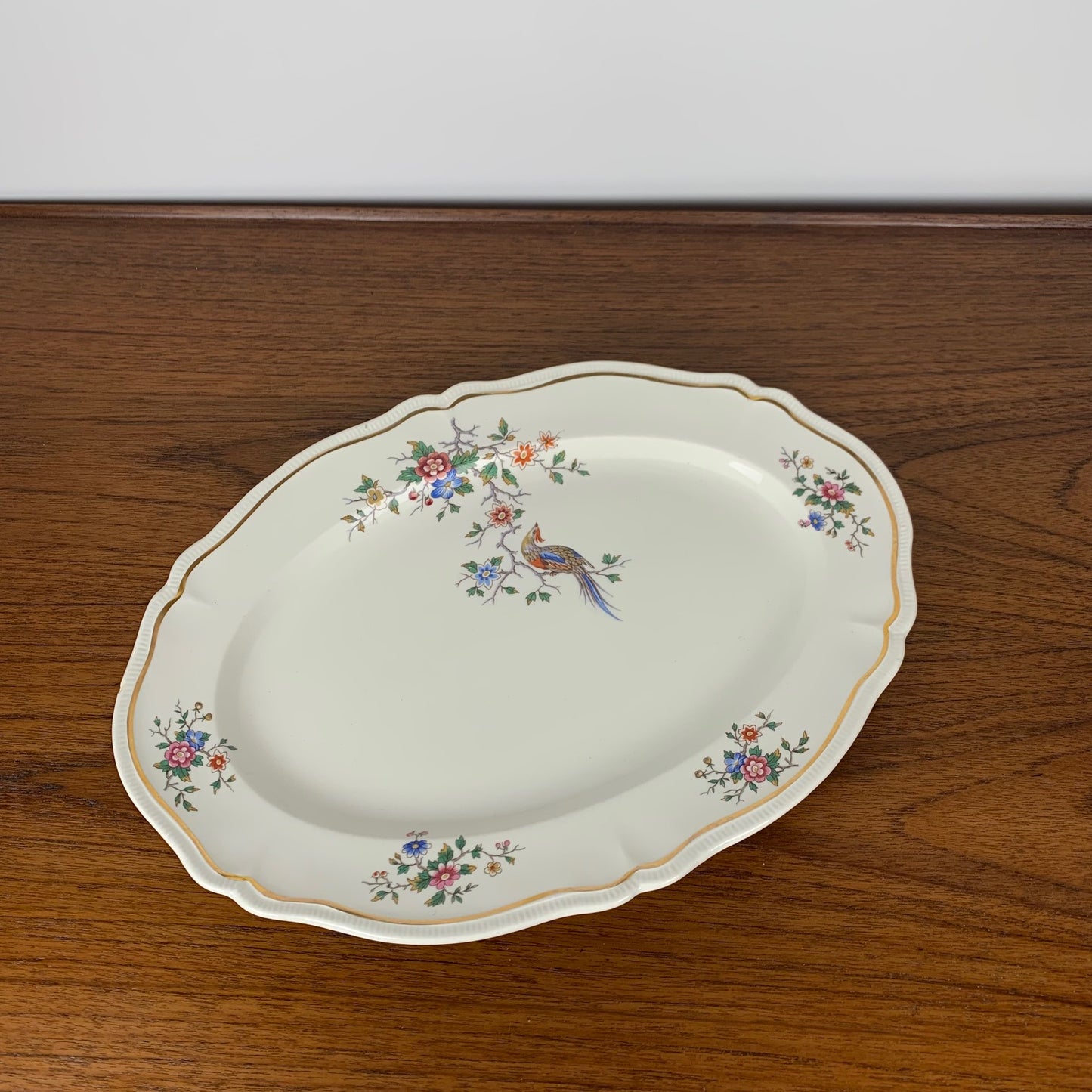 Plat ovale modèle "Chantilly" par Longchamp, 1950/60