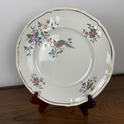 Set of 8 flat plates, "Chantilly" model by Longchamp, 1950/60