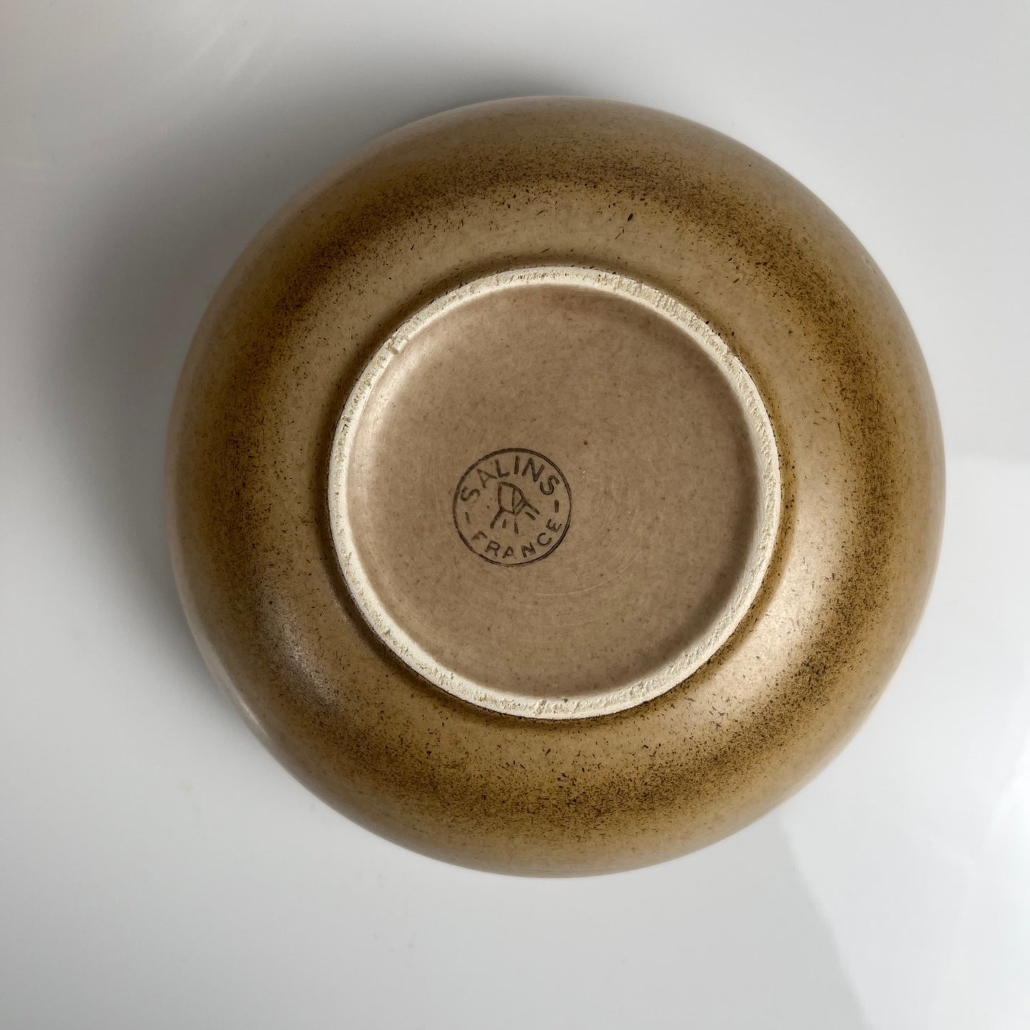 Set of 9 Salins stoneware bowls, brown tones