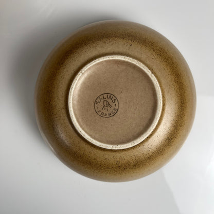 Set of 9 Salins stoneware bowls, brown tones