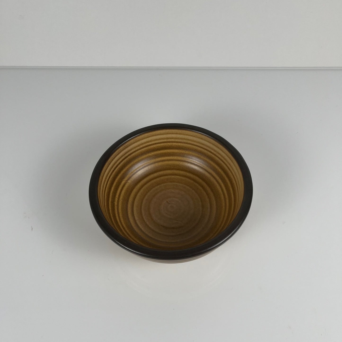 Set of 9 Salins stoneware bowls, brown tones