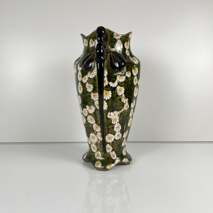 Vase Art nouveau KG Lunéville, motif fleurs, Fin XIXe-Début XXe