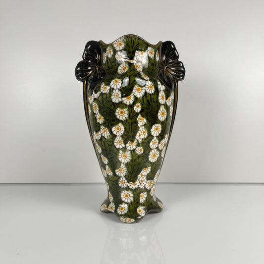 Vase Art nouveau KG Lunéville, motif fleurs, Fin XIXe-Début XXe