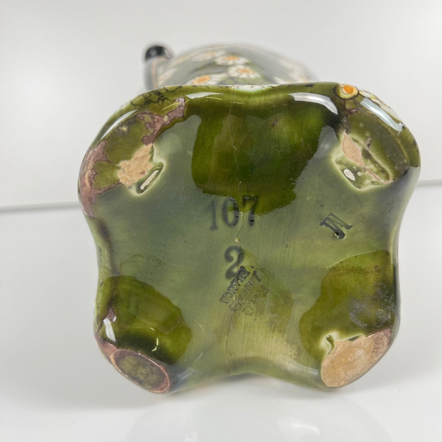 Vase Art nouveau KG Lunéville, motif fleurs, Fin XIXe-Début XXe