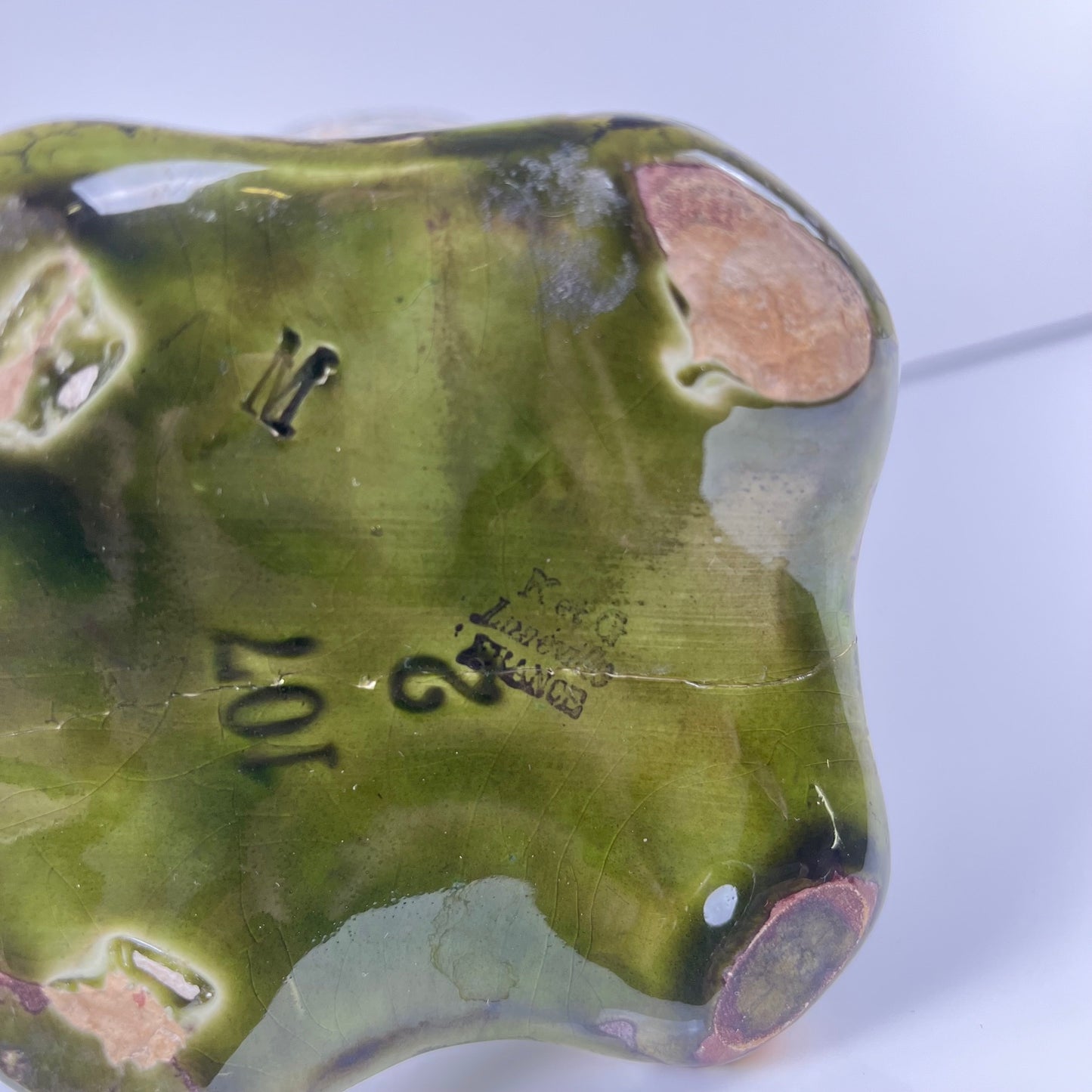 Vase Art nouveau KG Lunéville, motif fleurs, Fin XIXe-Début XXe