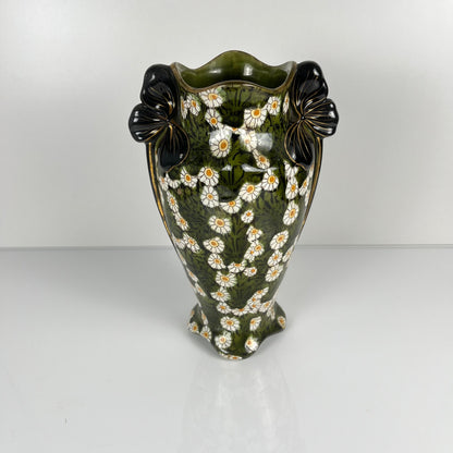 Vase Art nouveau KG Lunéville, motif fleurs, Fin XIXe-Début XXe