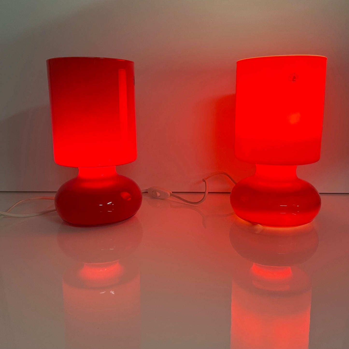 Duo de Lampe IKEA Lykta rouge, 1990