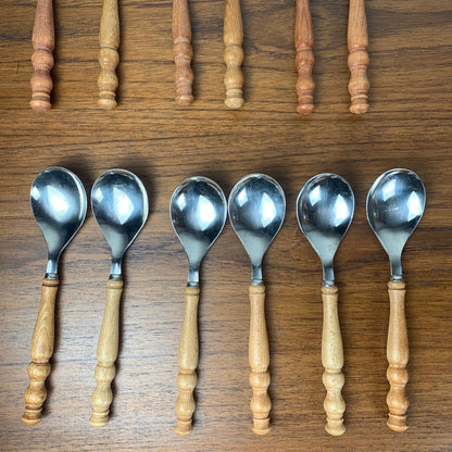 Wooden cutlery set for 6 people, Germany, 1970