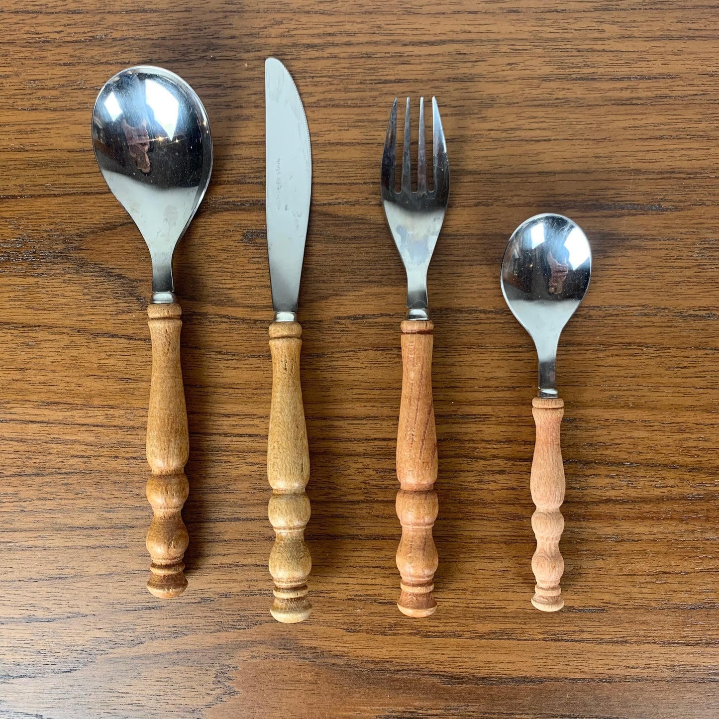 Wooden cutlery set for 6 people, Germany, 1970