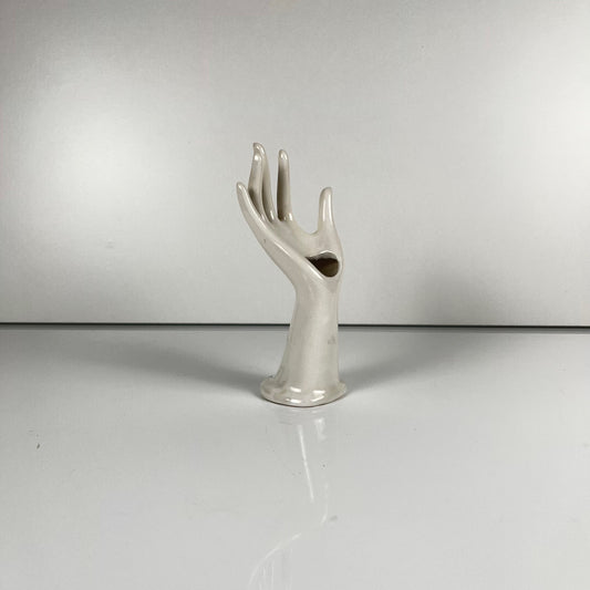 White porcelain soliflore vase/ring holder