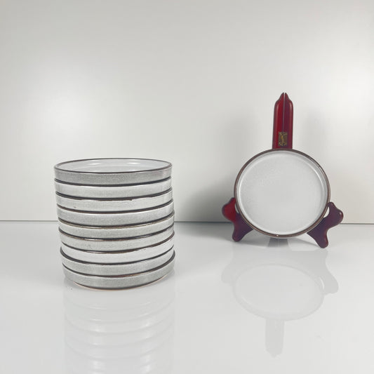 Set of 10 Niderviller stoneware bread/tapas plates