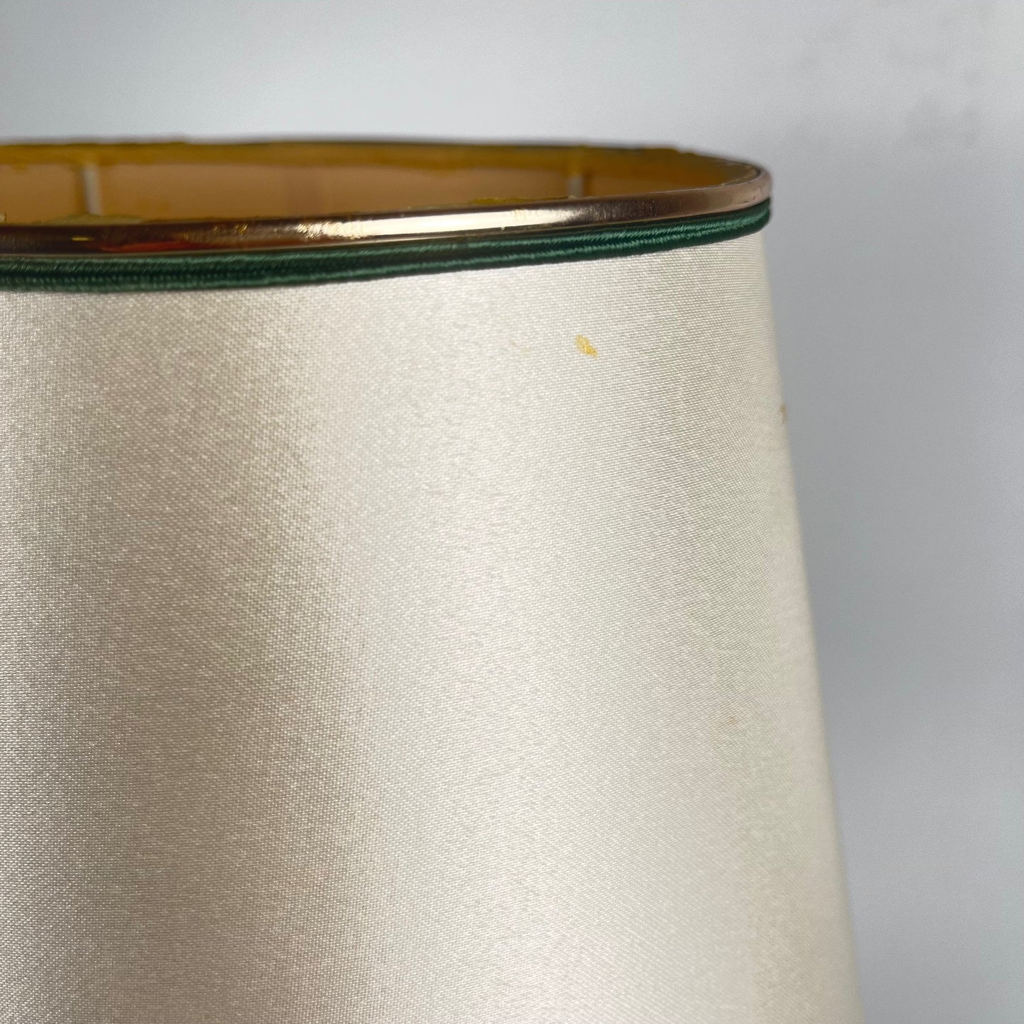 Table lamp by Maison Le Dauphin in brass and imitation green malachite, 1980