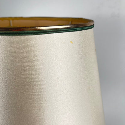 Table lamp by Maison Le Dauphin in brass and imitation green malachite, 1980