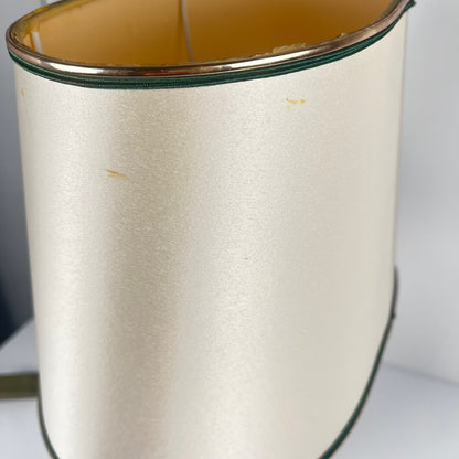 Table lamp by Maison Le Dauphin in brass and imitation green malachite, 1980