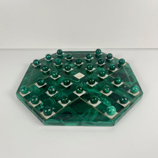 Jeu de solitaire en Malachite de forme octogonnale, 1950/70