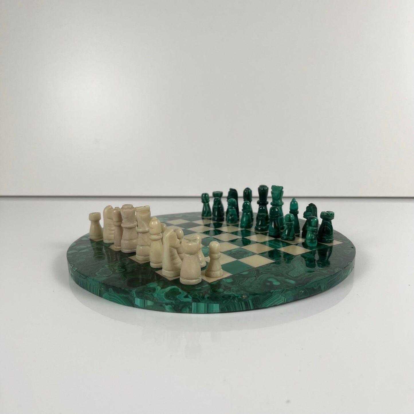 Jeu d’échecs décoratif en malachite,  1950–1970