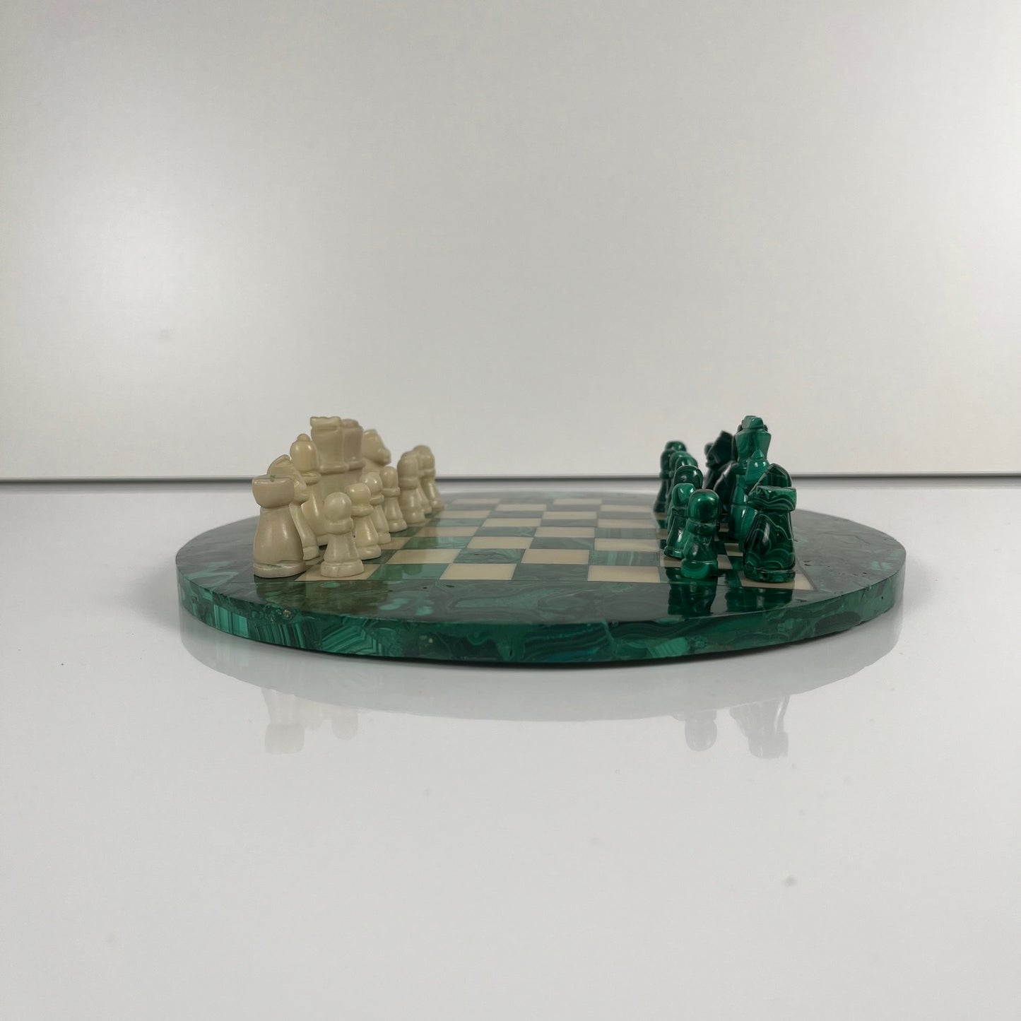 Jeu d’échecs décoratif en malachite,  1950–1970