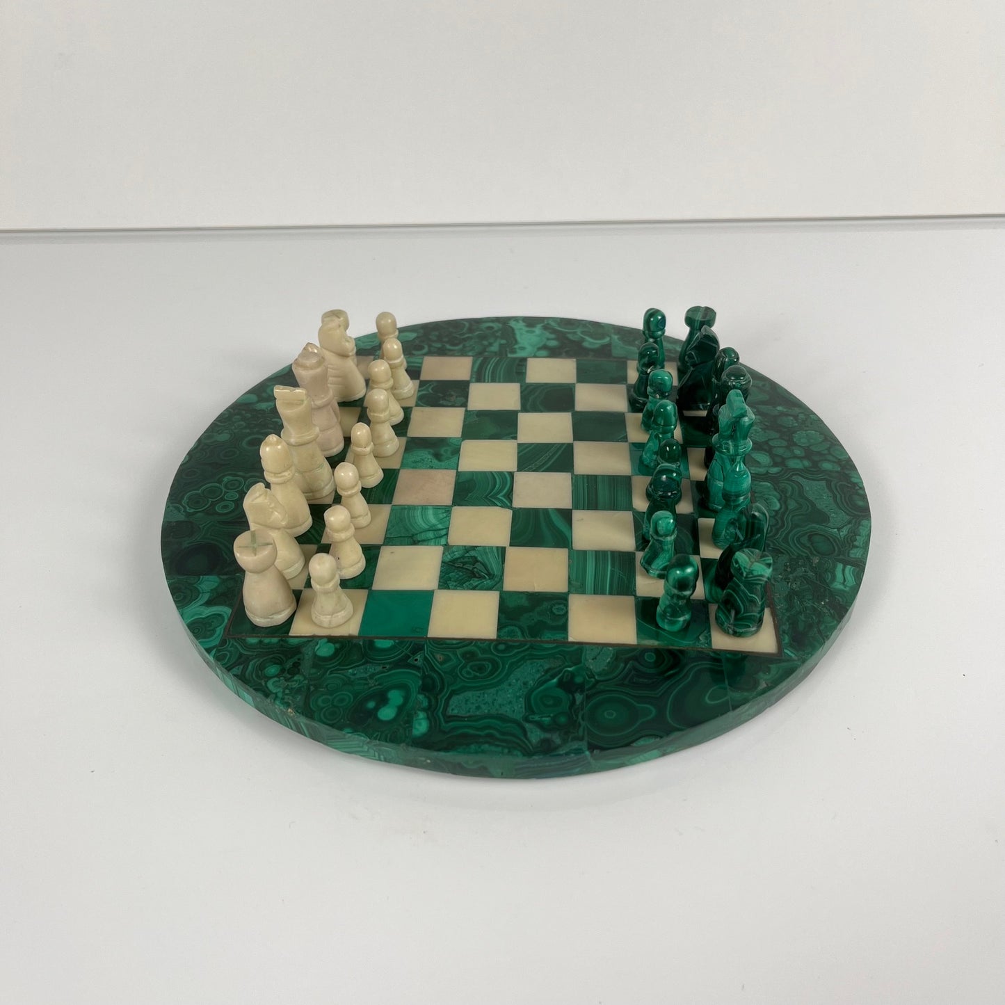 Jeu d’échecs décoratif en malachite,  1950–1970