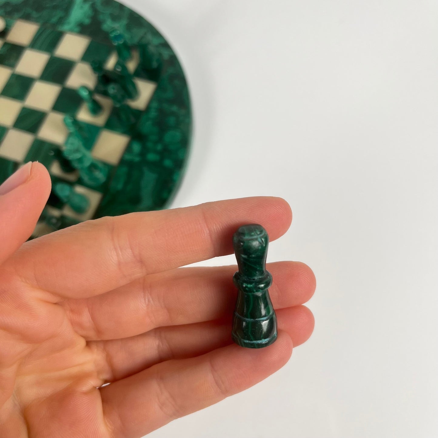 Jeu d’échecs décoratif en malachite,  1950–1970