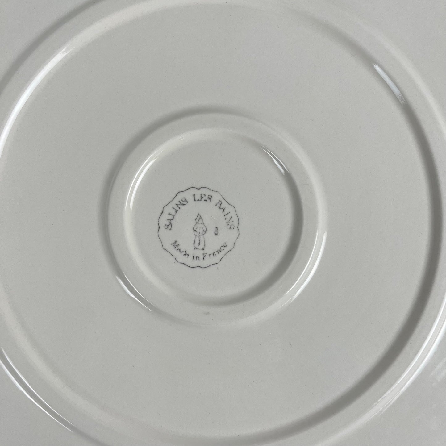 Plat à gateau ou de présentation barbotine Salins, motif fruit